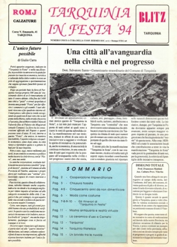 TARQUINIA IN FESTA Numero Unico Aprile 1994