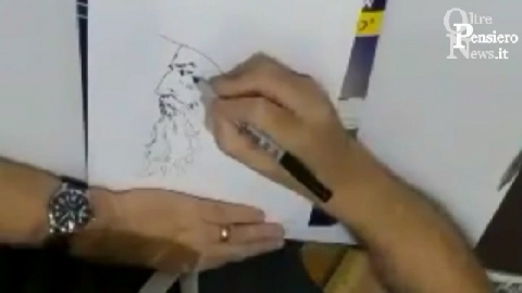 Larry Elmore mentre disegna per i Telespettatori di OltrepensieroNews