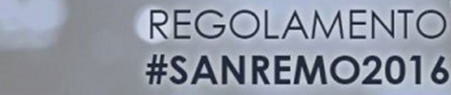 Regolamento Festival Sanremo 2016