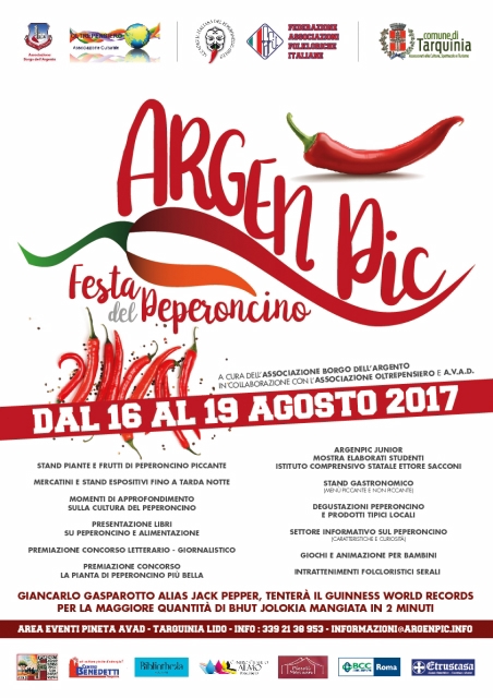 ArgenPic 2017 Terza edizione Tarquinia Lido dal 16 al 19 agosto