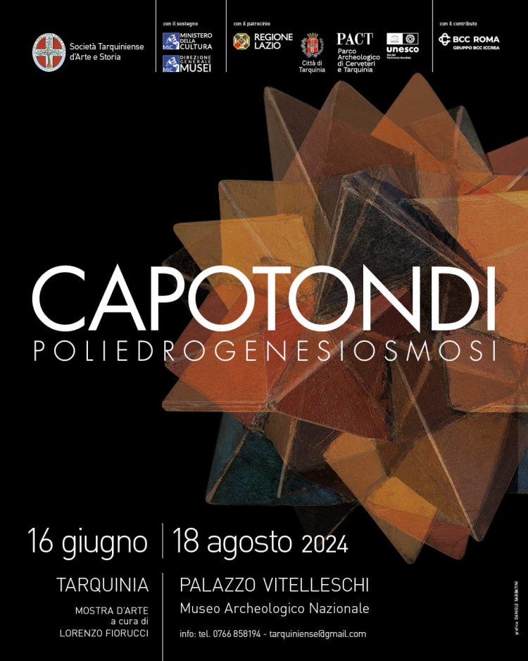 Locandina Poliedrogenesiosmosi la mostra di Claudio Capotondi