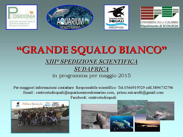 LANCIO SPEDIZIONE SCIENTIFICA 2016 SQUALO BIANCO