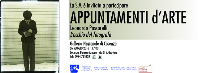 26 maggio 2016 Galleria Nazionale di Cosenza Palazzo Arnone Conferenza di Leonardo Passarelli